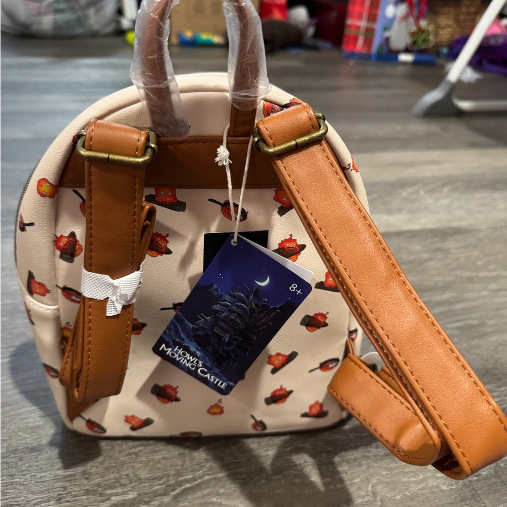 NWT Loungefly Studio Ghibli Howl's Moving Castle Calcifer Mini Backpack OOP - Picture 6 of 12